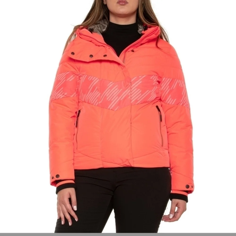 Cc- NWT Killtec houndstooth logo puffer ski jacket